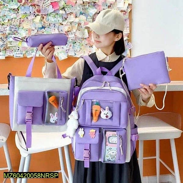 4 pieces Multifunction Backpack set. 2
