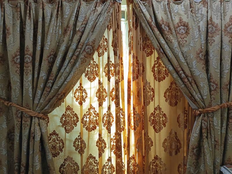 Double curtains with inner velvet for sale , imported stuff 1
