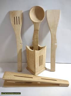 5 pices utensil set with sculpture  holder