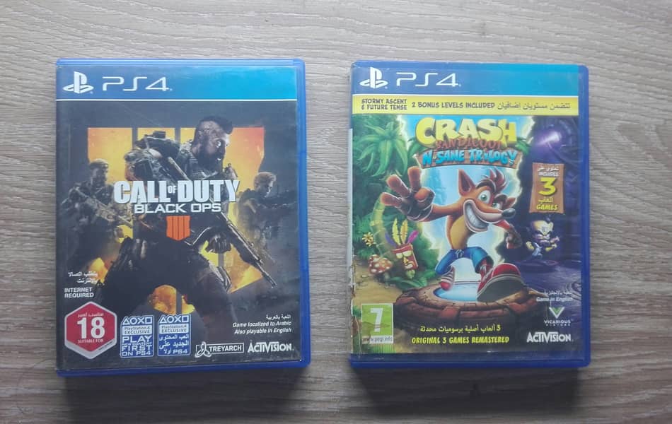 Call Of Duty Black Ops 4 And Crash Bandicoot PS4 Used Games. 0