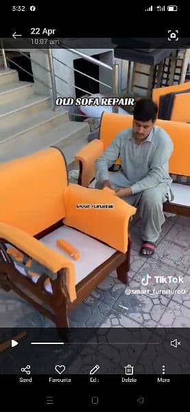 sofa chear bed poshish service available for repairing 1