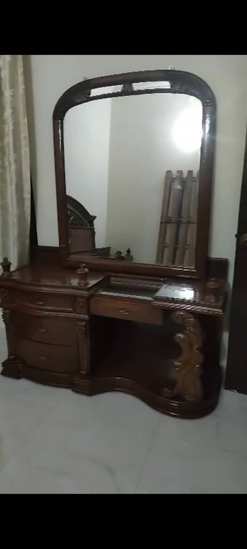 Beautiful bed with dressing table and 1 side table 1