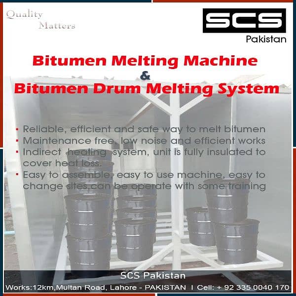 "BITUMEN MELTING MACHINE/EQUIPMENT/SYSTEM AUTOMATIC (LPG/OIL)" 1