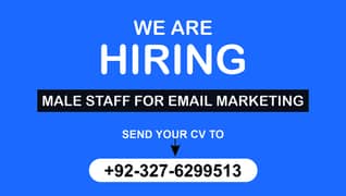 Male Staff Required for Email Marketing