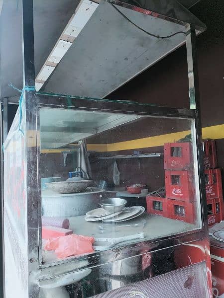 Steel food counter for sale with gas pipes 3