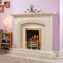 Gas fire place.