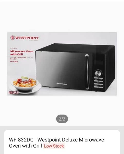 West Point Deluxe Microwave Oven With Grill (WF-832 DG) 1