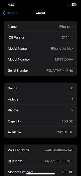 Iphone Xs Max 256GB PTA Approved 4