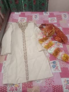 beautiful sherwani with Kula mala 1 time wear