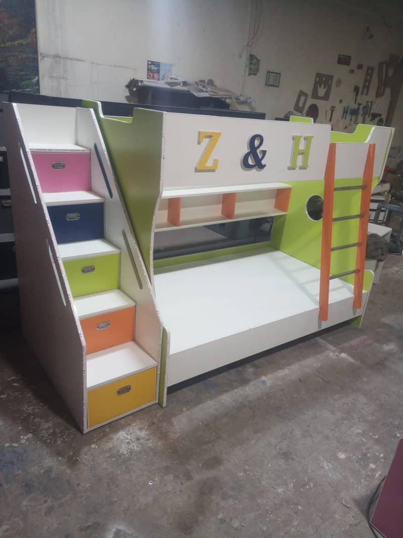 Bunk bed | Kid wooden bunker bed | Baby bed | Double bed | Triple bed 17