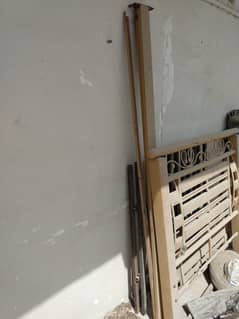 Iron rod single bed for sale with mattress