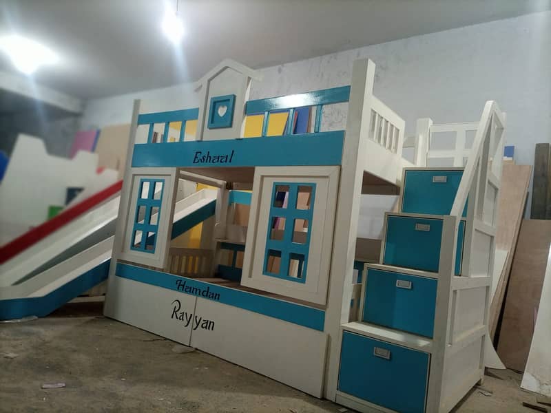 Bunk bed | Kid wooden bunker bed | Baby bed | Double bed | Triple bed 8