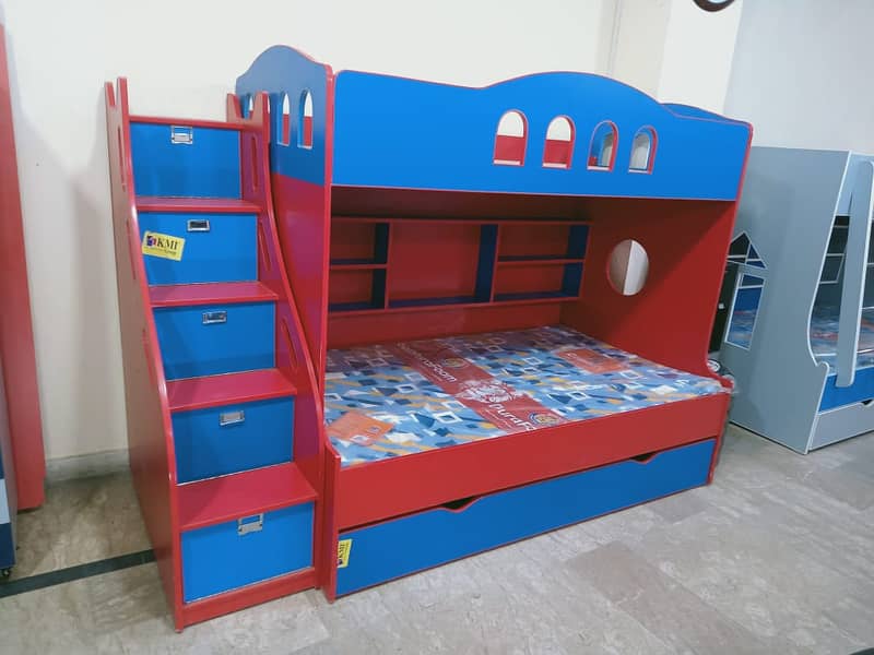 Bunk bed | Kid wooden bunker bed | Baby bed | Double bed | Triple bed 7