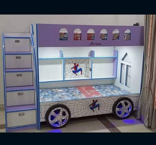 Bunk bed | Kid wooden bunker bed | Baby bed | Double bed | Triple bed 12