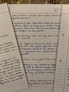 Handwritten and typed English and urdu assignments.