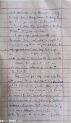 Handwritten assignment wr