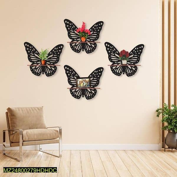 Butterfly wall hanging shelves pack of 4 0