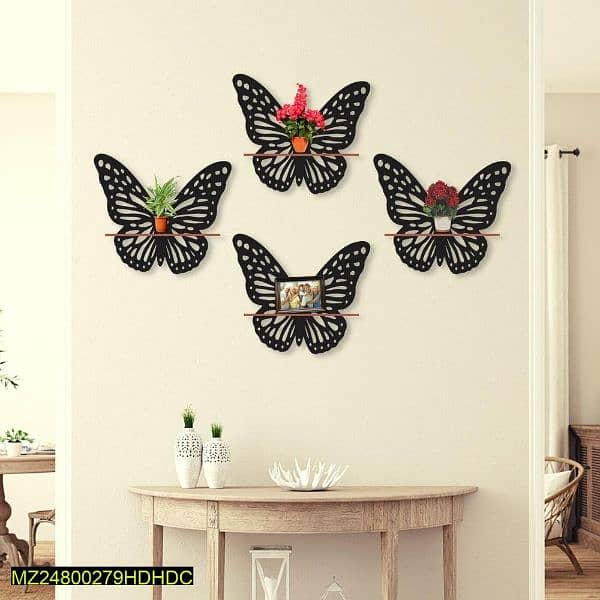 Butterfly wall hanging shelves pack of 4 1