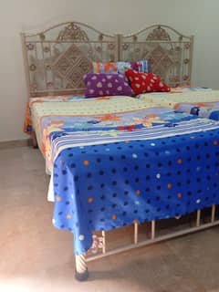 2 single beds with 2 mattress for sale