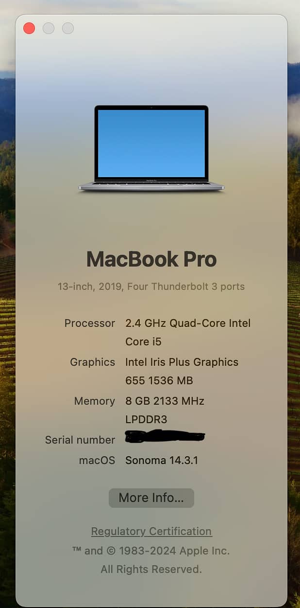 Macbook Pro 2019 13" 8/512 4