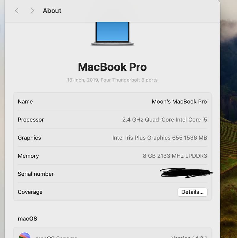 Macbook Pro 2019 13" 8/512 5