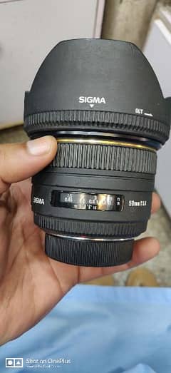 sigma 1.4 50mm for Nikon lens mint condition