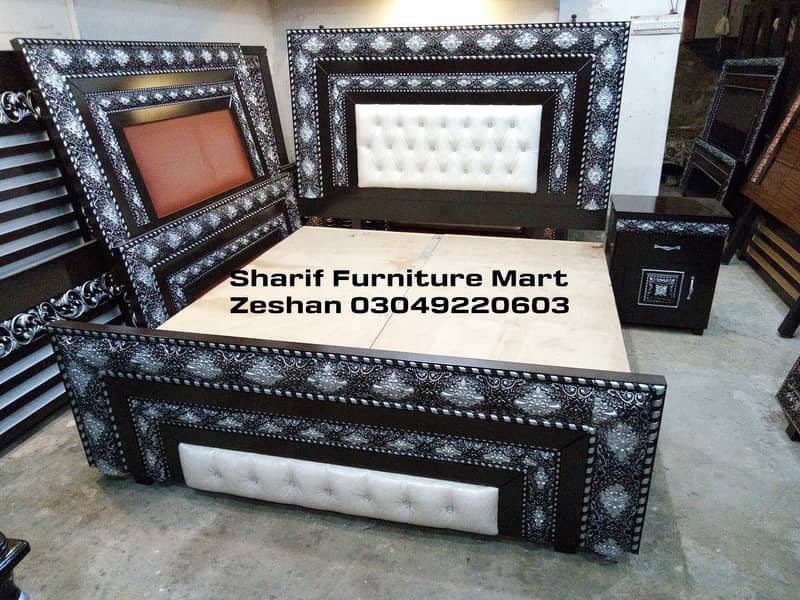 Double Bed set side tables & Dressing table with Mirror 2