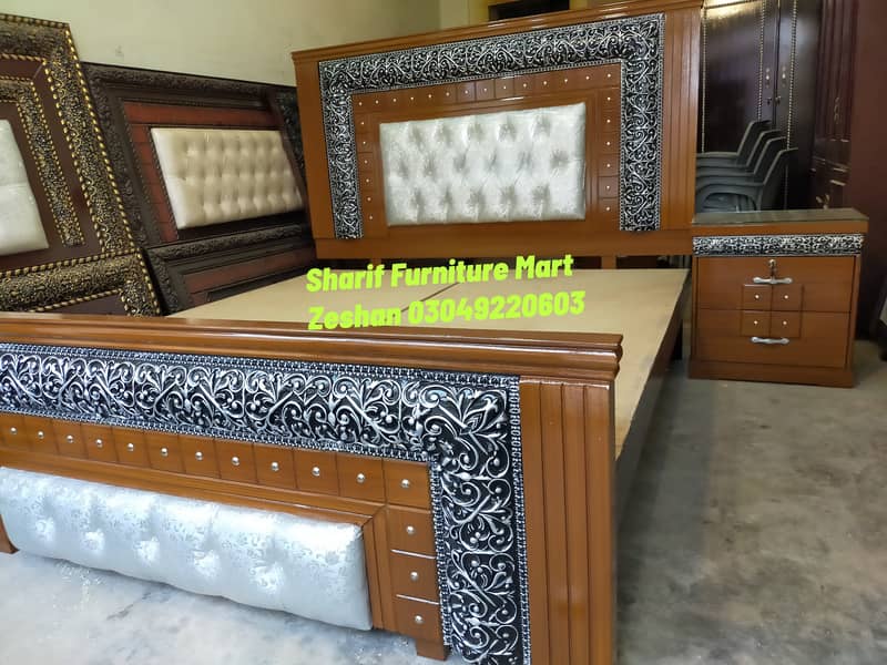 Double Bed set side tables & Dressing table with Mirror 3