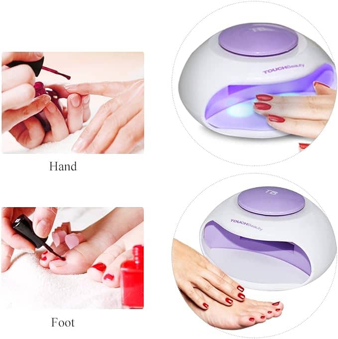 TOUCHBeauty Portable Nail Dryer with Air and LED Light, Good for Regul 2