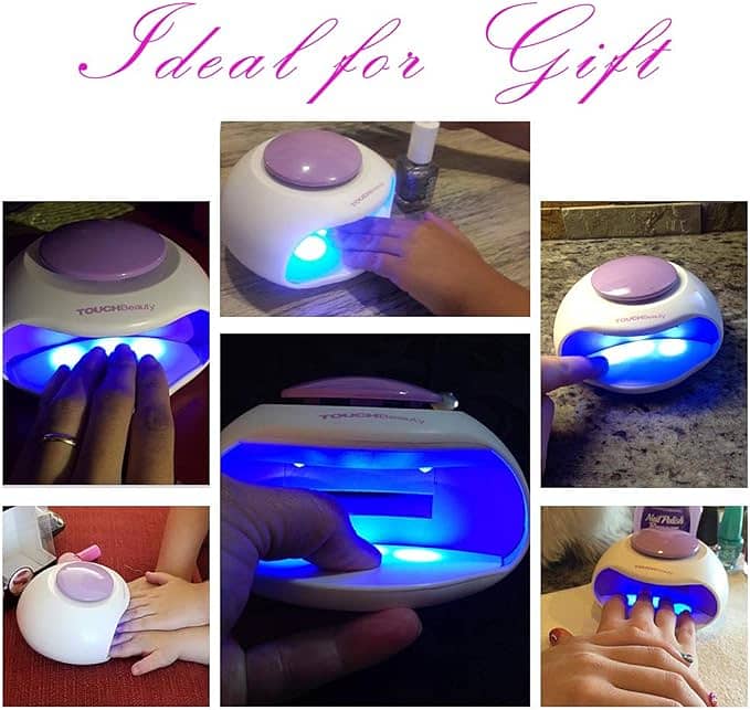 TOUCHBeauty Portable Nail Dryer with Air and LED Light, Good for Regul 3