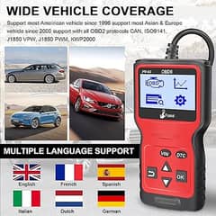 Foseal Wired Car OBD2 Scanner,Plug and Play Code Reader, Car Diagnosti