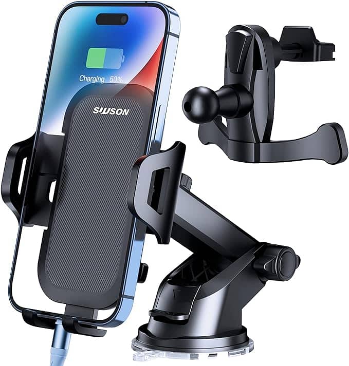 Blukar Car Phone Holder, Adjustable Car Phone Mount Cradle 360° Rotati 0
