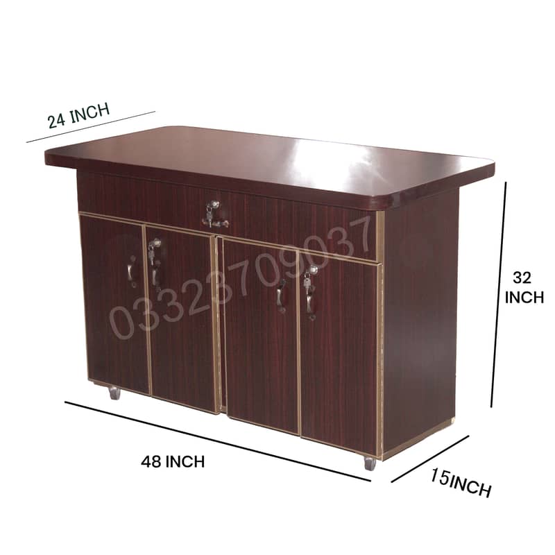 4 feet IS13 Wooden and Large Iron Stand - Brown 0