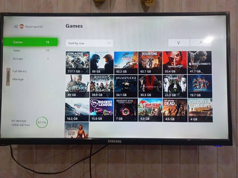 XBox OneS 1TB for sale with 02 wireless controller and 19 games. 3