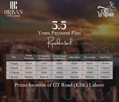 3 Marla Residential Plot Is Available For Sale In Urban City Lahore 0