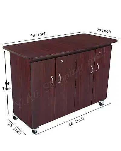 4 feet Wooden Iron stand Table cabinet cupboard iron board 0