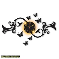 Beautifully design Leminated Wall Clock with Backlight