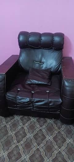 five seater leather sofa in good condition