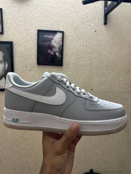 Nike Air Force 1- Grey Turquoise 1