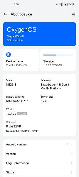 OnePlus 10Pro 5G 12/256GB 0
