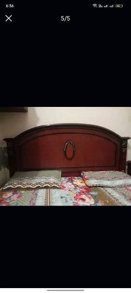 double bed with 2 side table condition 10/8made in wood 0