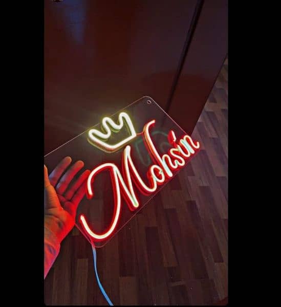 NEON LIGHT NAME SIGN BOARD 0