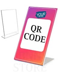 Desktop QR code brochure Leaflet display stand for desktop 8.5"x6"