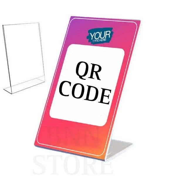 Desktop QR code brochure Leaflet display stand for desktop 8.5"x6" 0