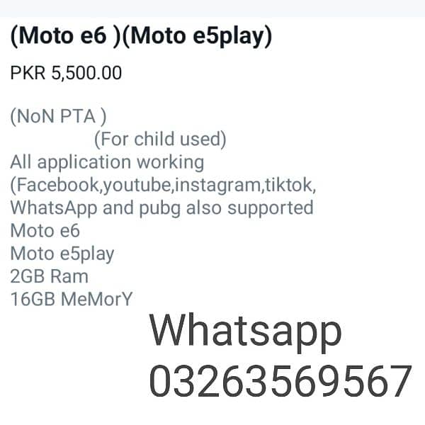 Moto e6 And Moto e5play 6