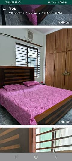 Sofa,,Bed with mattress and Central table