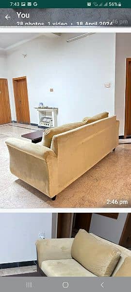 Sofa,,Bed with mattress and Central table 4