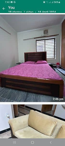 Sofa,,Bed with mattress and Central table 12