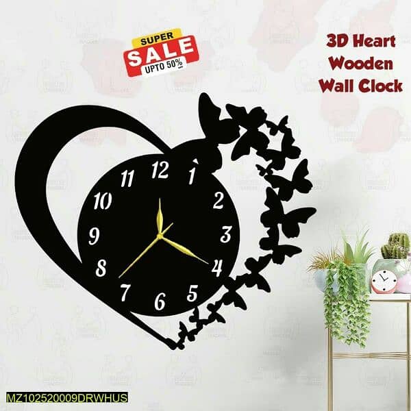 Heart Design Wall Clock 0
