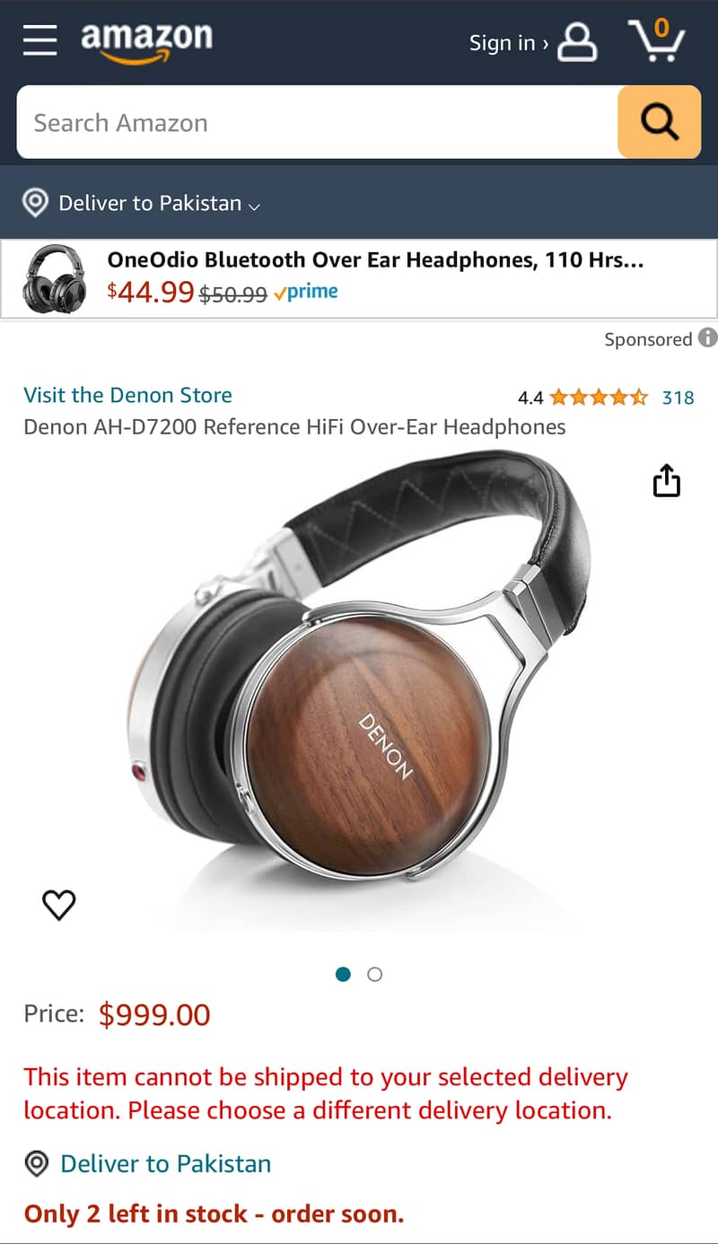 Denon Ah-d7200 flagship headphones with box and accessories 8